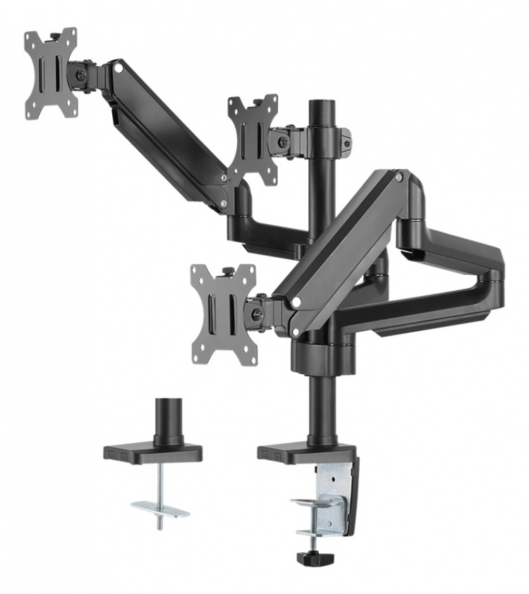 DELTACO Office, triple hydraulisk monitor-arm, 17