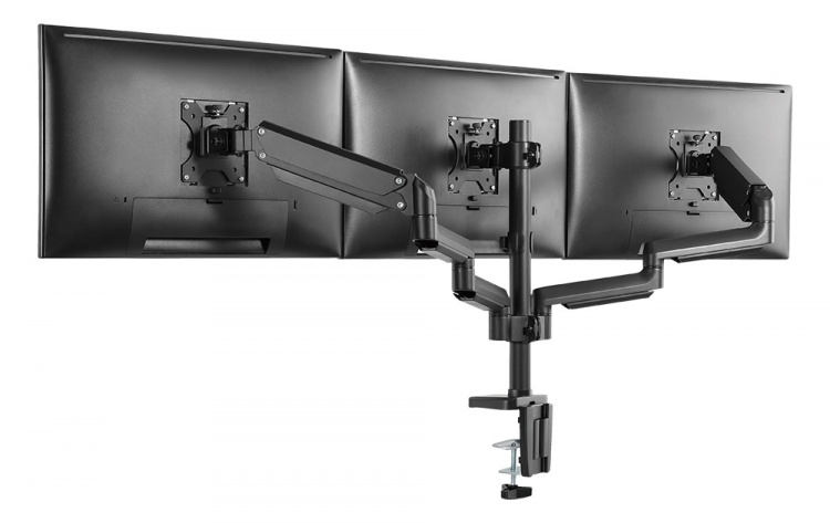 DELTACO Office, triple hydraulisk monitor-arm, 17