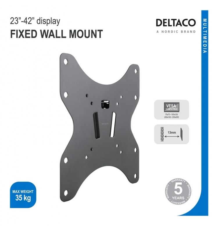 DELTACO Fast vægbeslag, 23-42