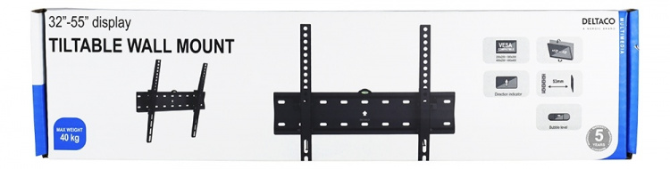 DELTACO tiltbart vægbeslag til TV/skærm, 32