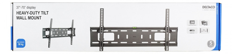 DELTACO, kragtigt vægbeslag m/tilt, 37