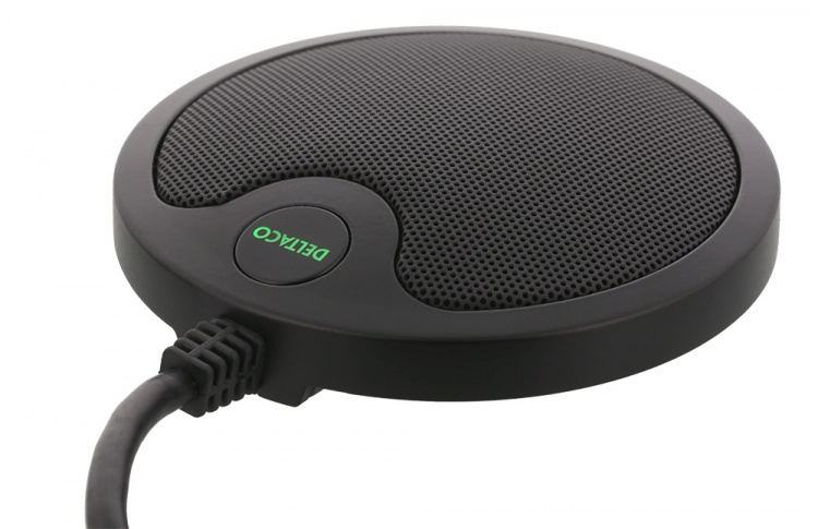 DELTACO Office konferencemikrofon med USB & 3,5mm lydport, VoIP, sort