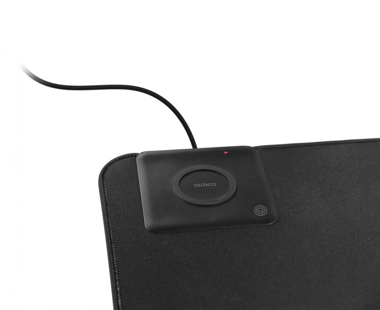 DELTACO OFFICE ekstra bred musemåtte med trådløs opladning, neopren DELTACO OFFICE ekstra bred musemåtte med trådløs opladning, neopren