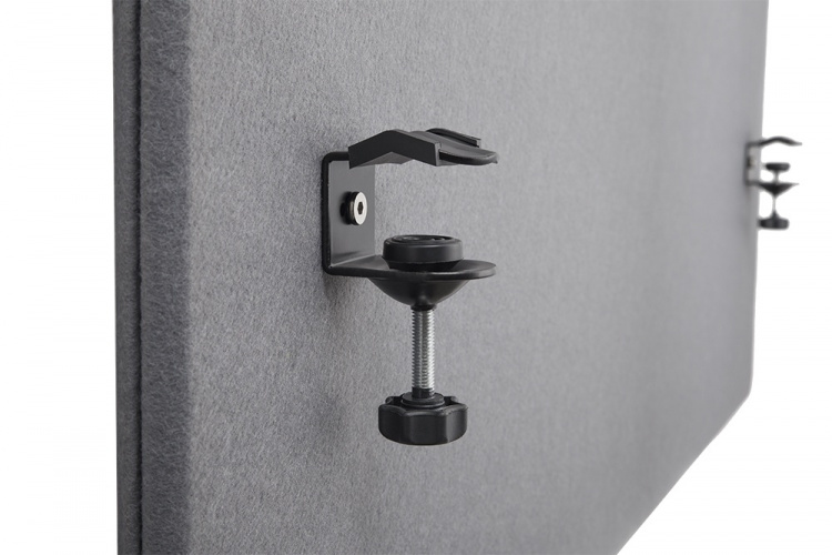 DELTACO OFFICE Akustikpanel til skrivebord m. filtpåfyldning, 1200x600