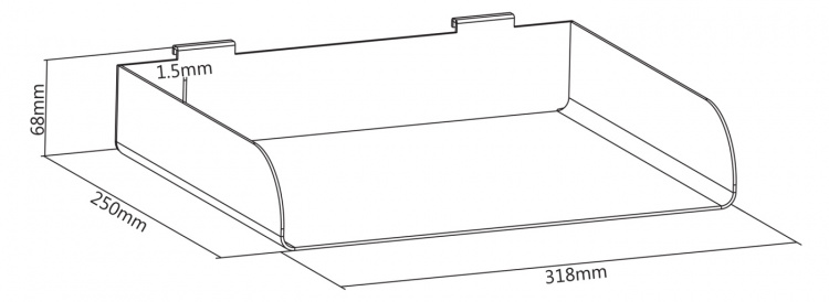 DELTACO OFFICE Dokument- og telefonholder til rillepanel (DELO-0151) DELTACO OFFICE Dokument- og telefonholder til rillepanel (DELO-0151)