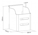 DELTACO OFFICE penneholder til rillepanel DELO-0151, hvid