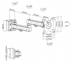 DELTACO OFFICE Monitorarm til rillepanel (DELO-0151), 17-32 DELTACO OFFICE Monitorarm til rillepanel (DELO-0151), 17-32