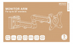 DELTACO OFFICE Monitorarm til rillepanel (DELO-0151), 17-32 DELTACO OFFICE Monitorarm til rillepanel (DELO-0151), 17-32
