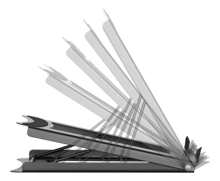 DELTACO OFFICE Sammenfoldelig stålstativ til bærbar PC/tablet, 10-15