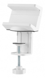 DELTACO OFFICE Holder til stikdåse med klemmer, til skriveborde, hvid