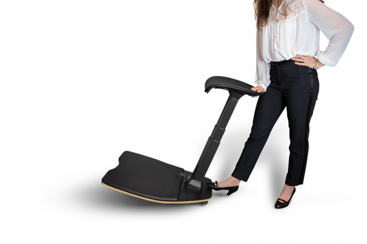 DELTACO OFFICE Ergonomisk ståstol med integreret måtte, sort DELTACO OFFICE Ergonomisk ståstol med integreret måtte, sort