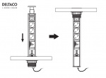 DELTACO OFFICE Udtagelig bordmonteret pop-up strømskinne DELTACO OFFICE Udtagelig bordmonteret pop-up strømskinne