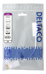 DELTACO DisplayPort han til HDMI hun adapter, 4K 60Hz, 0.2 m, hvid DELTACO DisplayPort han til HDMI hun adapter, 4K 60Hz, 0.2 m, hvid
