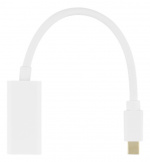 DELTACO Mini DisplayPort han til HDMI hun adapter. 60Hz, 0,2m, hvid