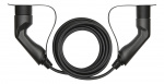DELTACO EV-kabel type 2 - type 2, 1 fase, 32 A, 7,6 kW, 5m, sort