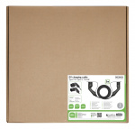 DELTACO EV-kabel type 2 - type 2, 1 fase, 32 A, 7,6 kW, 5m, sort