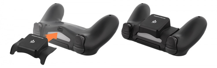 DELTACO GAMING trådlös Qi-receiver till PS4 handkontroll, svart DELTACO GAMING trådlös Qi-receiver till PS4 handkontroll, svart