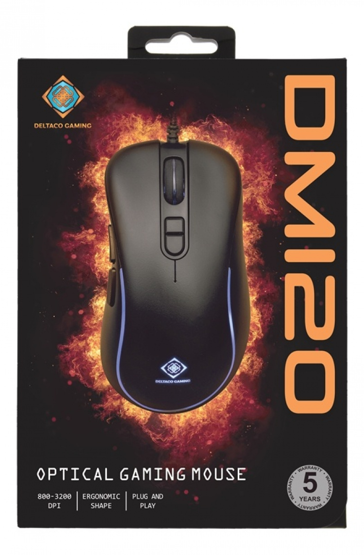 DELTACO GAMING DM120 optical gaming mouse, DELTACO GAMING DM120 optical gaming mouse,