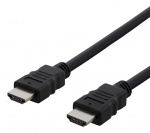 DELTACO HDMI cable FSC, HDMI High Speed w/Ethernet, CCS, 1,0m, black