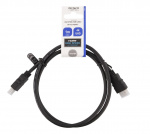 DELTACO HDMI cable FSC, HDMI High Speed w/Ethernet, CCS, 1,0m, black