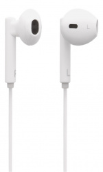 STREETZ in-ear Lightning headset, MFi, volume control, remote, white