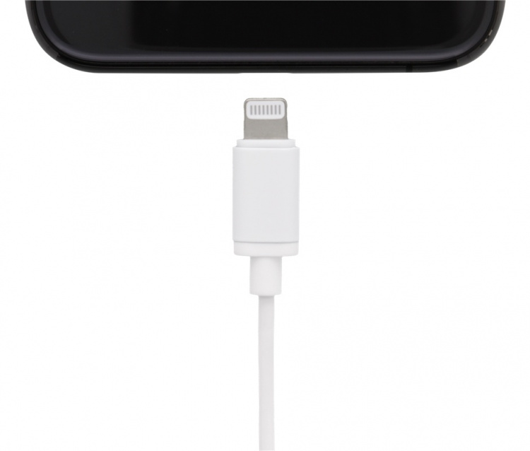 STREETZ in-ear Lightning headset, MFi, volume control, remote, white