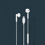 STREETZ in-ear Lightning headset, MFi, volume control, remote, white