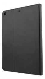 DELTACO iPad case, vegan leather, wake function, support, black