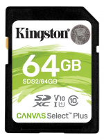 Kingston 64GB SDXC Canvas Select Plus 100R C10 UHS-I U1 V10 Kingston 64GB SDXC Canvas Select Plus 100R C10 UHS-I U1 V10
