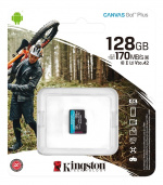 Kingston 128 GB microSDXC Canvas Go Plus 170R A2 U3 V30 uden adapter Kingston 128 GB microSDXC Canvas Go Plus 170R A2 U3 V30 uden adapter