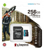 Kingston 256GB microSDXC Canvas Go Plus 170R A2 U3 V30 Card + ADP Kingston 256GB microSDXC Canvas Go Plus 170R A2 U3 V30 Card + ADP