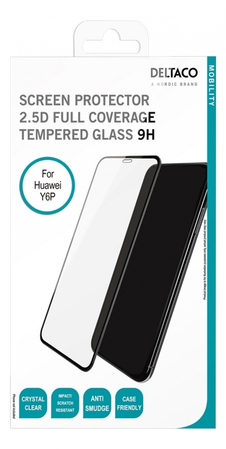 DELTACO screen protector Huawei Y6p 2.5D full coverageDELTACO screen p