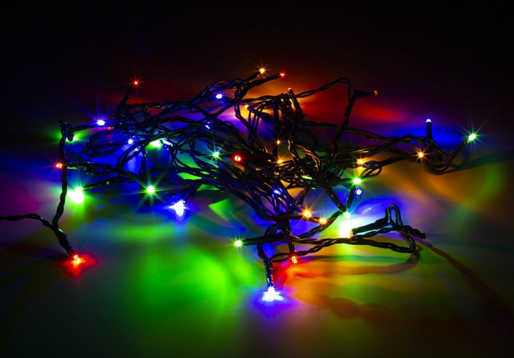 WiFi light chain, 5m, 40 led, adapter,IP44, RGB