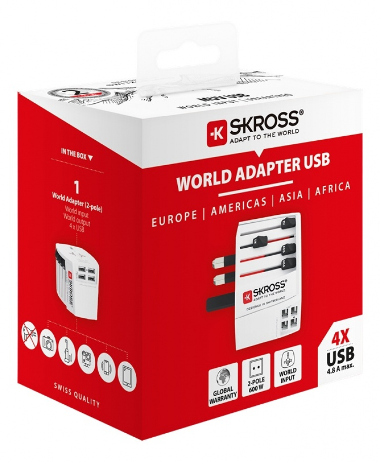 SKROSS MUV USB egnet til uudgravede enheder (2-polet)