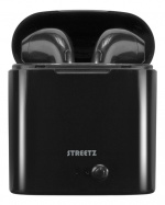 STREETZ True Wireless Grand semi-in-ear, 350 mAh case, black STREETZ True Wireless Grand semi-in-ear, 350 mAh case, black