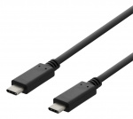 DELTACO USB 2.0 USB-C - USB-C charging cable, 3A, 2m, black