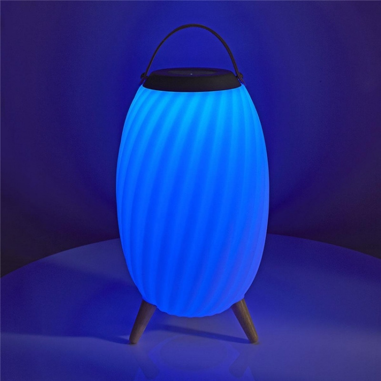 Nedis Bluetooth højttaler med Moodlight | 6 timer | Ambiance Design | 60 W | Mono | RGB / Varm Hvid | IPX5 | Kan parres | Grå / Hvid