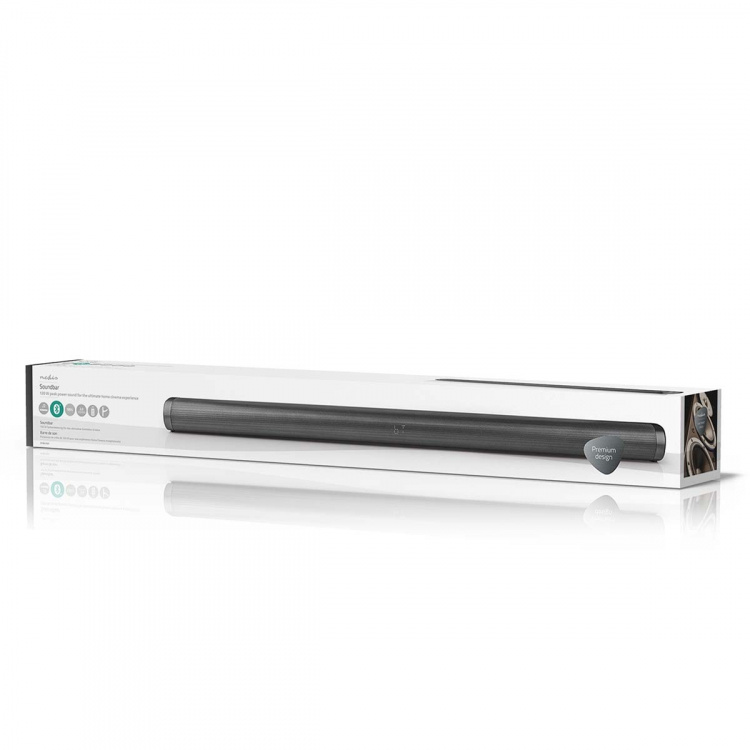 Nedis Soundbar | 2.0 | DSP Programmer | 135 W | 1x 3.5 mm / 1x Coax Audio / 1x Optical / 1x USB | 1x HDMI (with ARC) | Bluetooth® | Kan monteres | Mørkegrå / Sort