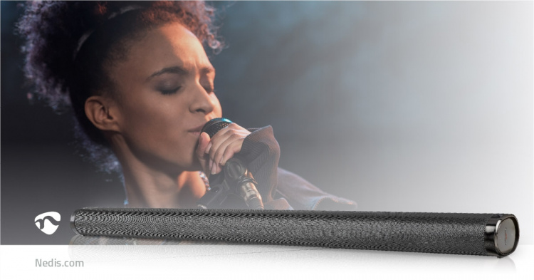 Nedis Soundbar | 2.0 | DSP Programmer | 135 W | 1x 3.5 mm / 1x Coax Audio / 1x Optical / 1x USB | 1x HDMI (with ARC) | Bluetooth® | Kan monteres | Mørkegrå / Sort