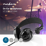 Nedis Kablede On-Ear Hovedtelefoner | 3.5 mm | Kabellængde: 1.10 m | Sort
