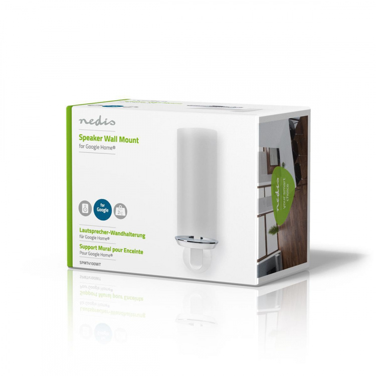 Nedis Speaker Mount | Kompatibel med: Google Home® | Væg | 2 kg | Fast | Metal / Stål | Hvid