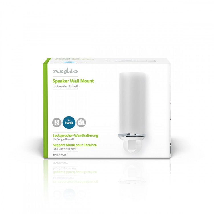 Nedis Speaker Mount | Kompatibel med: Google Home® | Væg | 2 kg | Fast | Metal / Stål | Hvid