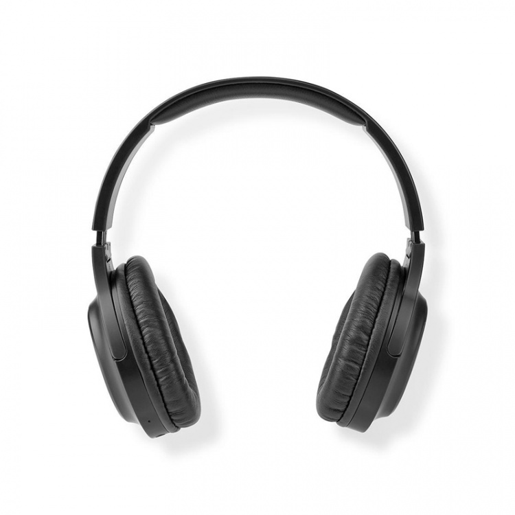 Nedis Trådløse Over-Ear hovedtelefoner | Maksimal batteritid: 20 timer | Indbygget mikrofon | Truk kontrol | Understøtter stemmestyring | Volumenkontrol | Rejsetaske inkluderet | Sort