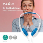 Nedis Kablede On-Ear Hovedtelefoner | 3.5 mm | Kabellængde: 1.20 m | 82 dB | Blå