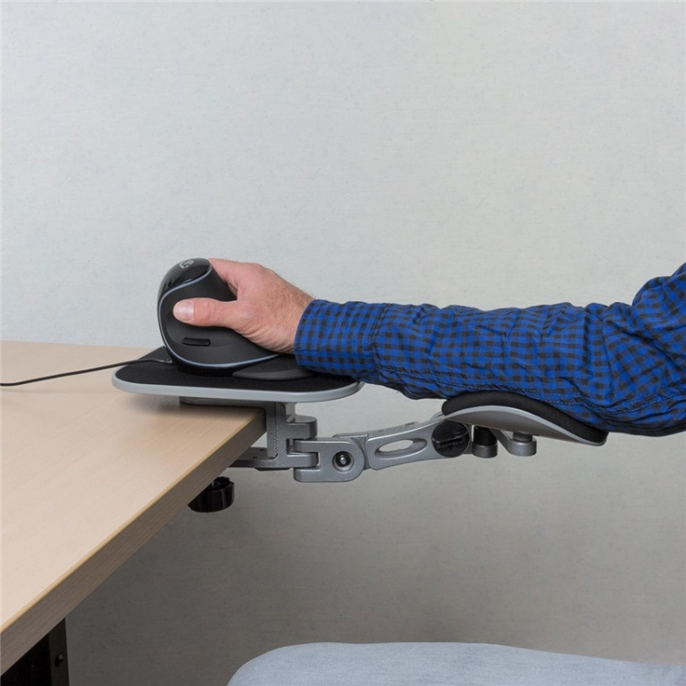 Nedis Arm Rest | Antal drejepunkter: 3 Drejepunkt(er) | Længde på underarmspuden: 150 | Maks. bære evne: 5 kg | Swivel-vinkel: 90 ° | Med musse platform