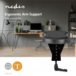 Nedis Arm Rest | Antal drejepunkter: 1 Drejepunkt(er) | Længde på underarmspuden: 40 | Maks. bære evne: 5 kg | Swivel-vinkel: 360 ° | Med musse platform