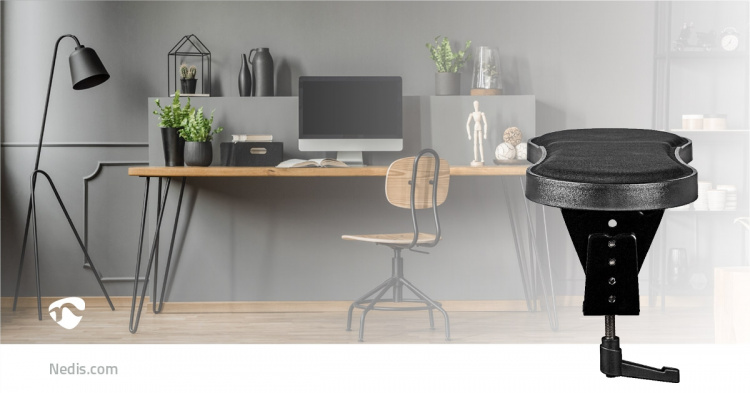 Nedis Arm Rest | Antal drejepunkter: 1 Drejepunkt(er) | Længde på underarmspuden: 40 | Maks. bære evne: 5 kg | Swivel-vinkel: 360 ° | Med musse platform