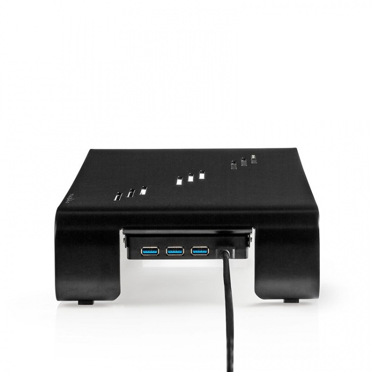 Nedis Monitor Stand | Ergonomisk: Yes | Maksimal bæreevne: 18 kg | Universal | USB-hub | Justérbar højde: Nej