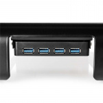 Nedis Monitor Stand | Ergonomisk: Yes | Maksimal bæreevne: 18 kg | Universal | USB-hub | Justérbar højde: Nej