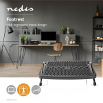Nedis Fodstøtte | Justerbar vinkel | Sort | Metal / Plastik